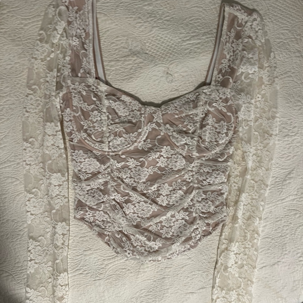 Forever 21 Lace Long Sleeve Top